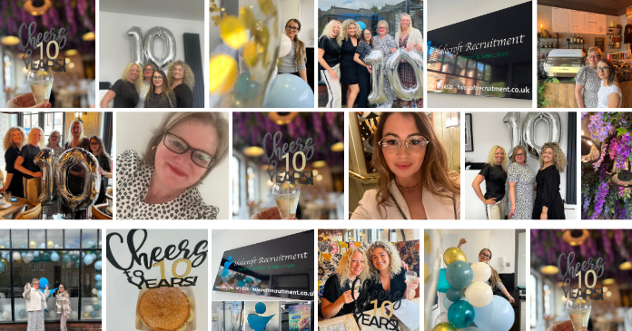 Absolutely thrilled to announce a milestone – 10 incredible years of Halecroft Recruitment!